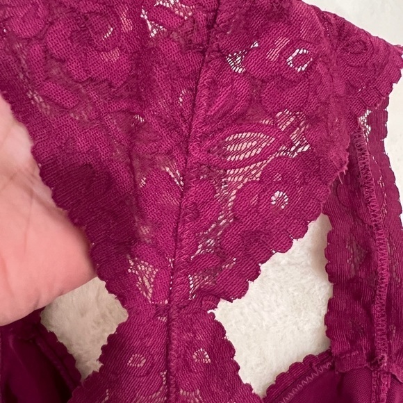 Free People Bralette Magenta back race Color Size XS - Picture 5 of 8